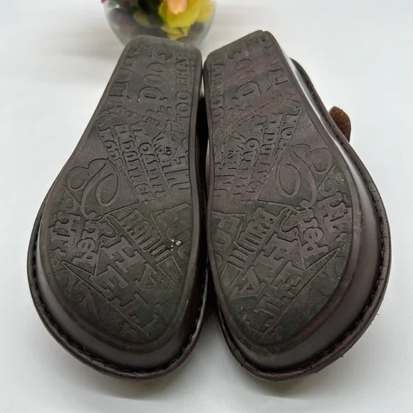 Spring Step Multi color Leather Red Orange Pink Maryjane Clog Size 39 CM6967D - Picture 5 of 6